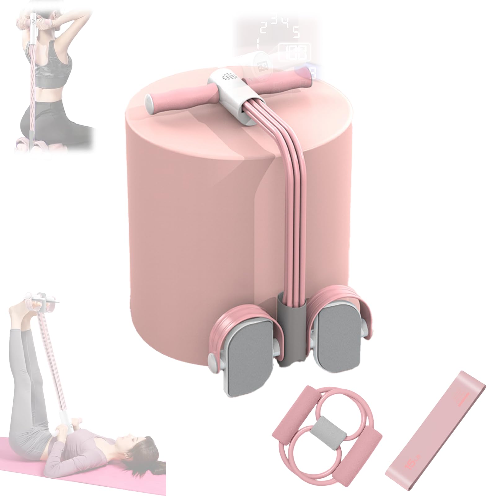 3PCS Multifunctional Pedal Puller Resistance Rope, 6-Tube Elastic Yoga Pedal Puller Resistance Rope, Foot Pedal Resistance Band for AllBody Stretching Slimming Training, Exercise Equipment for HomeUse