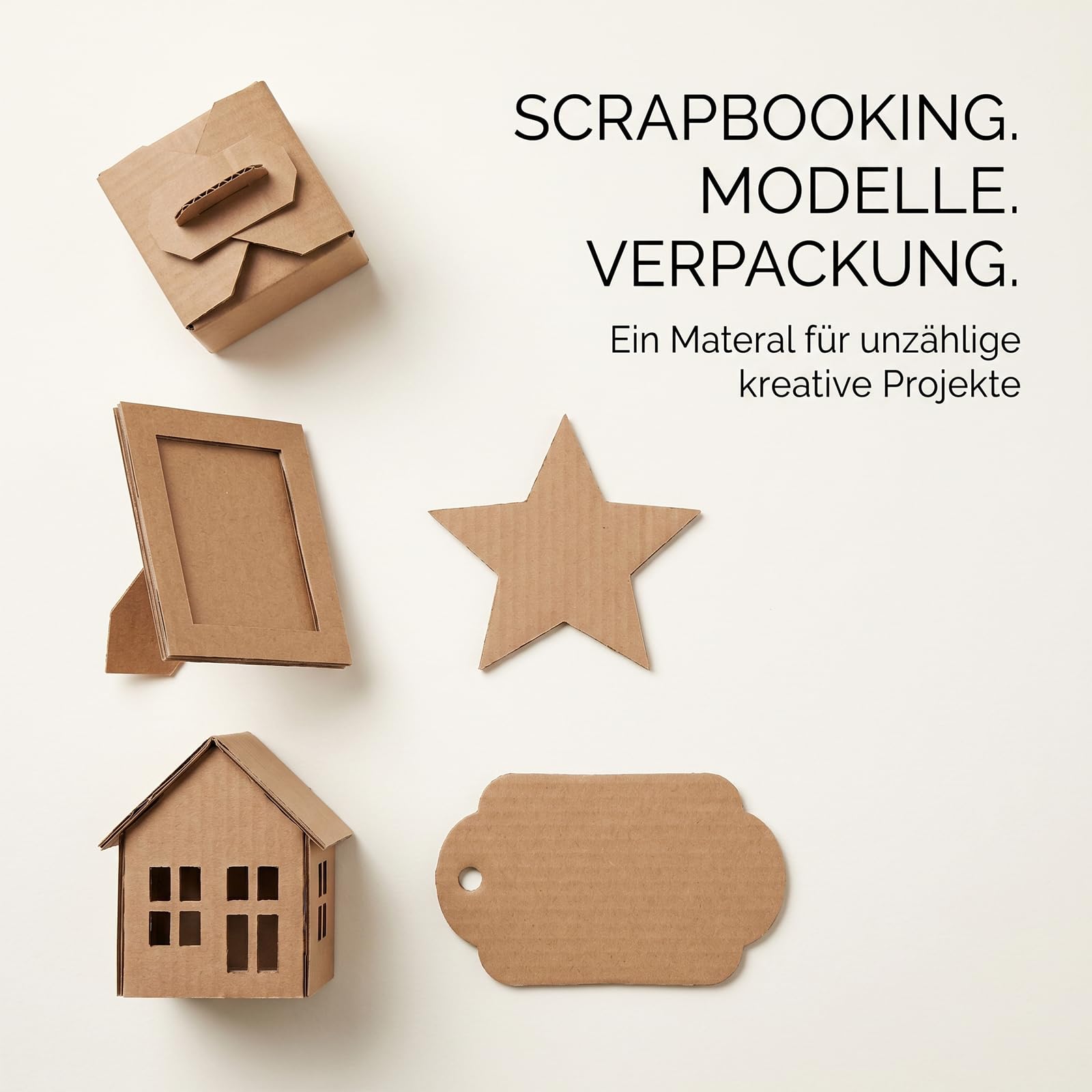 YUENPUN 120 Stück Wellpappe zum Basteln, 20 x 30 cm Bastelkarton Braun, 3 mm Dicke Pappe für DIY, Kunsthandwerk, Verpackung