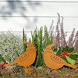 GARTENSTECKER VÖGEL für den Garten an der Haustür oder auf der Fensterbank. Diese zauberhafte Edelrost Deko ist ein Blickfang. Ihre Gäste werden von diesen rostigen Gartendeko Figuren begeistert sein
