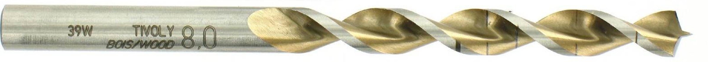 Tivoly Bohrer G13 – Pack von 5 Für Holz, Hohe Leistung, Durchmesser 2, 3, 4, 5, 6, 8 mm)