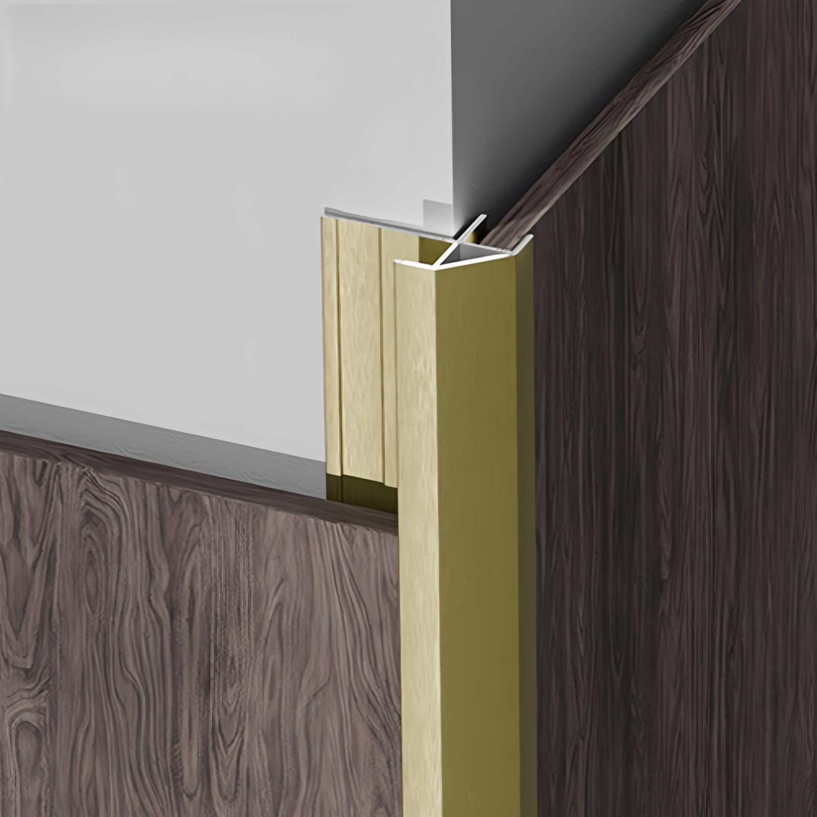 Bande de finition murale cuisine et salle de bain profilé aluminium 12mm bronze