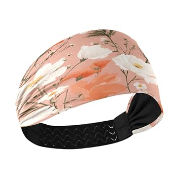 Cute Daffodil Flowers Headband for Women Hair Non Slip, Soft Elastic Hair Bands Fashion Wide Headbands for Exercise Yoga Workout
