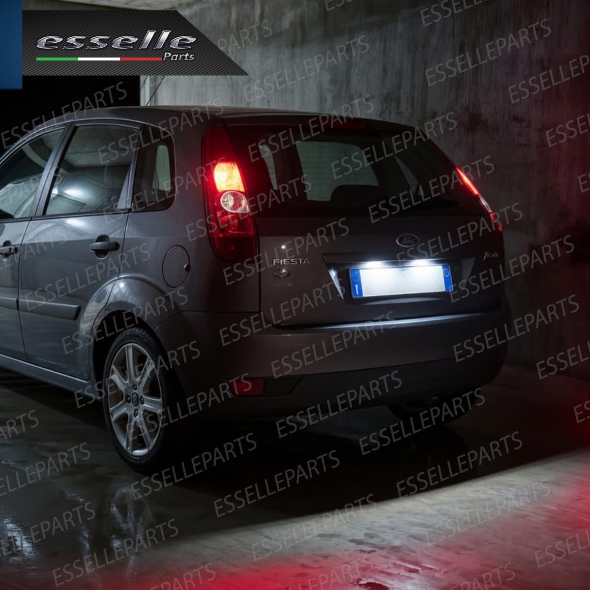 Placchette Luci Targa LED Compatibili con Ford Fiesta MK5, Fusion, Mondeo MK2 18 SMD CANBUS 6000K Bianco Ghiaccio Plug & Play