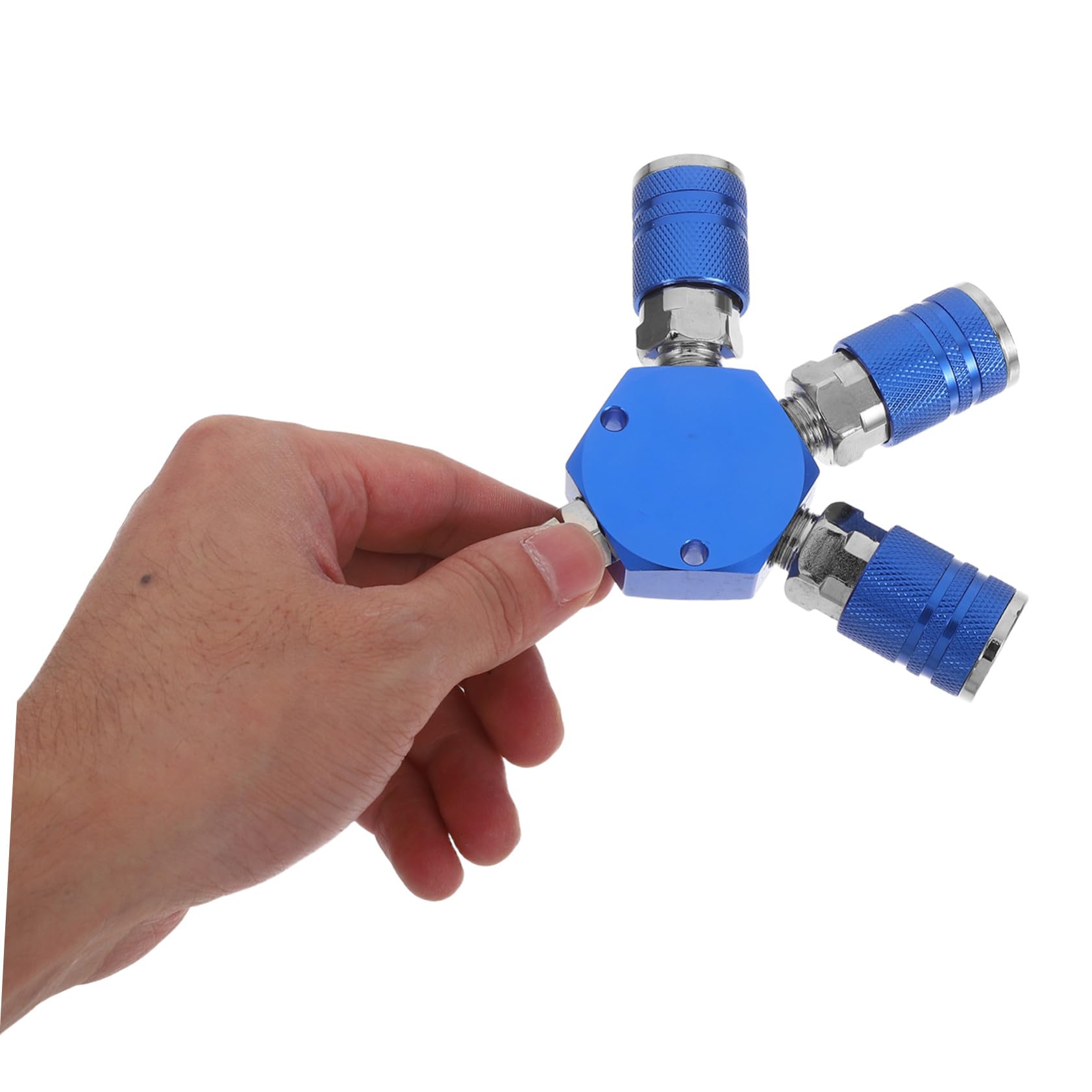 Mobestech Acoplamiento Rápido Americano Divisor Neumático de Vías para Tubos Metálicos Accesorio de Aire de Conexión Rápida para Compresores de Aire