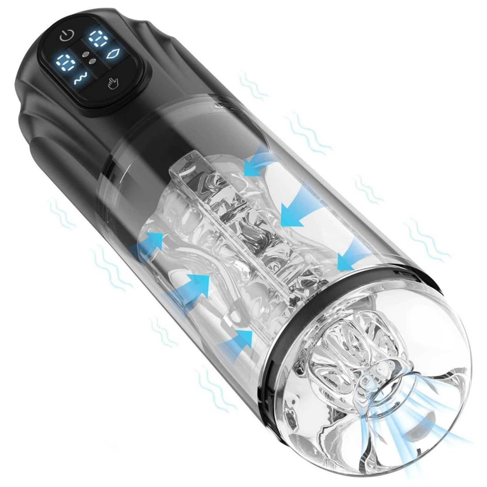 Automatic Sucking Masturbator Sex Toys - Upgraded Male Masturbators Cup with 10 Vibrating & Suction Modes, Hands Free Blowjob Adult Sex Toy Stroker Pocket Pussy with 3D Textured for Men Penis Pumps