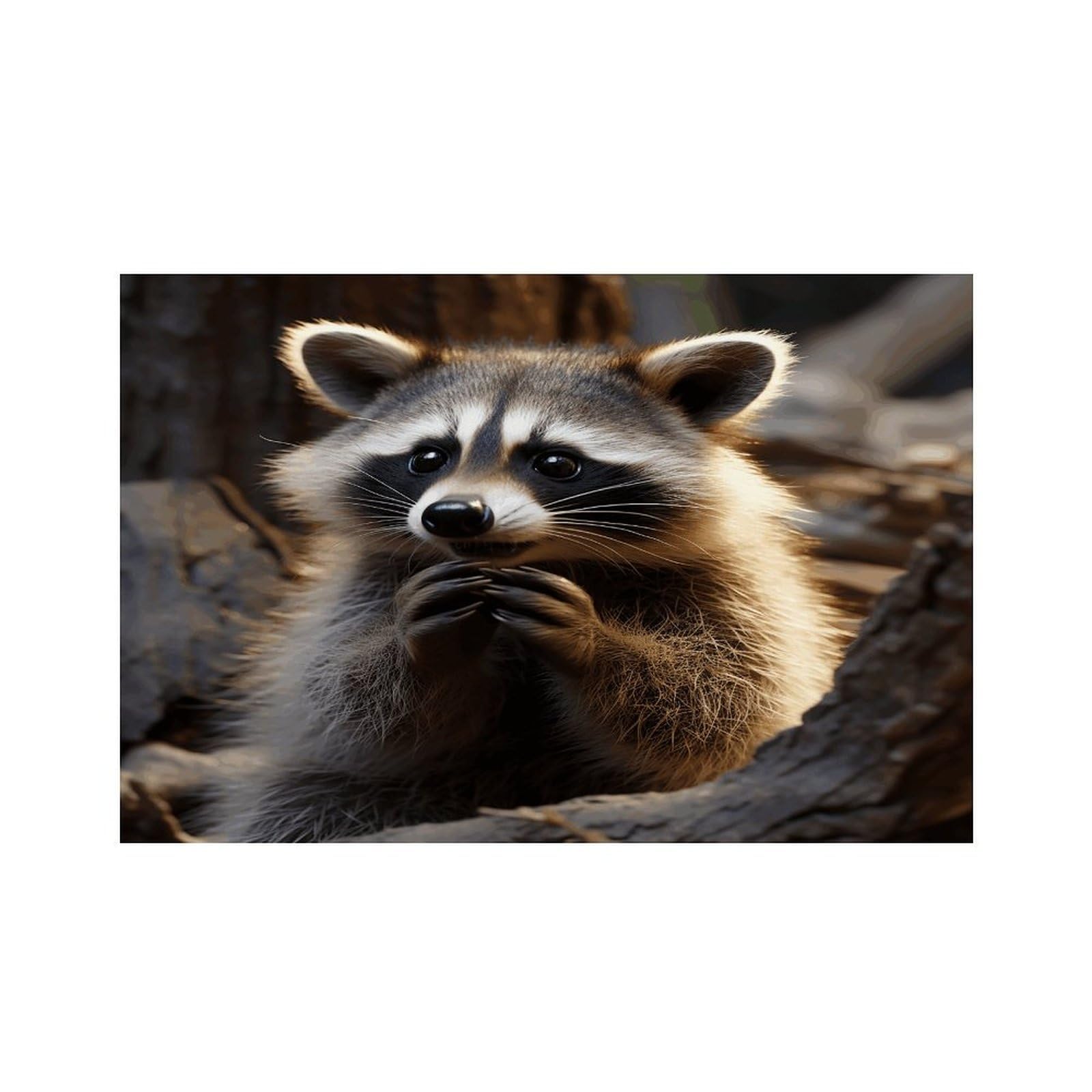 Cute Raccoon Placemats Non-Slip Heat Resistant Table Mats Flax Washable Cloth Place Mats Easy to Clean Premium Placemat for Kitchen Dining Table Decor Party Outdoor