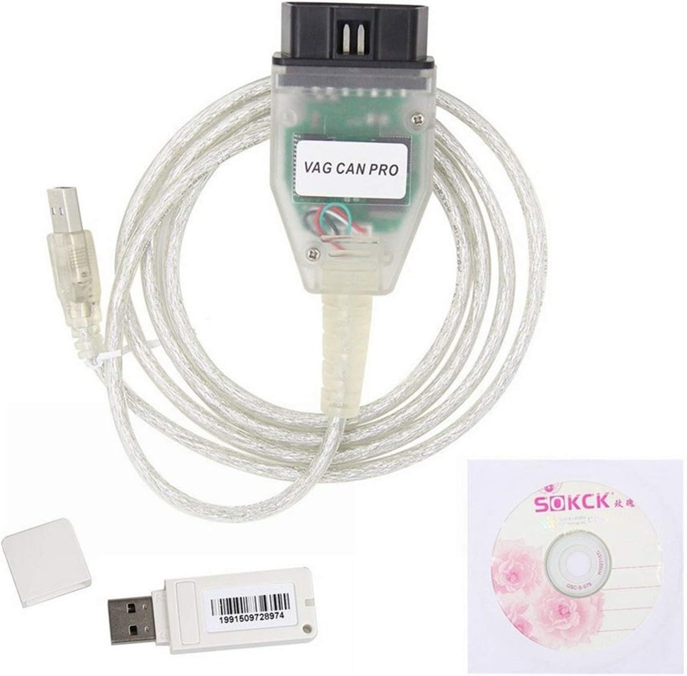 GZDtdsdV5.5.1 With FTDI FT245RL VCP OBD2 Diagnostic Interface Can Pro USB Cable Support Can Bus UDS K Line (Color : With USB Dongle)(With Usb Dongle)