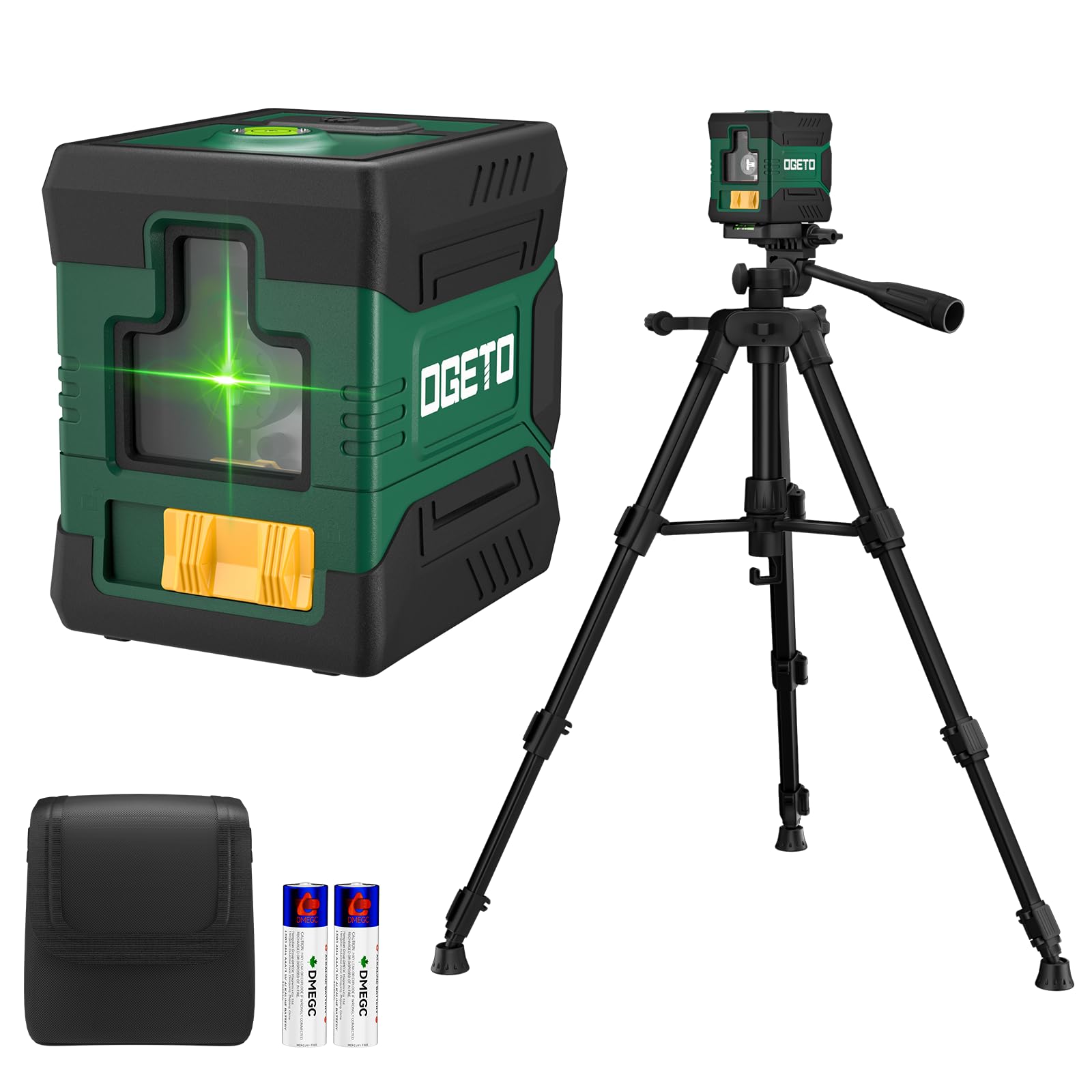 Livella Laser Verde con Treppiede da 102cm, Livello Laser Autolivellante a Linea Incrociata, Strumento per Appendere Quadri, Piastrelle e Progetti di Costruzione Indoor