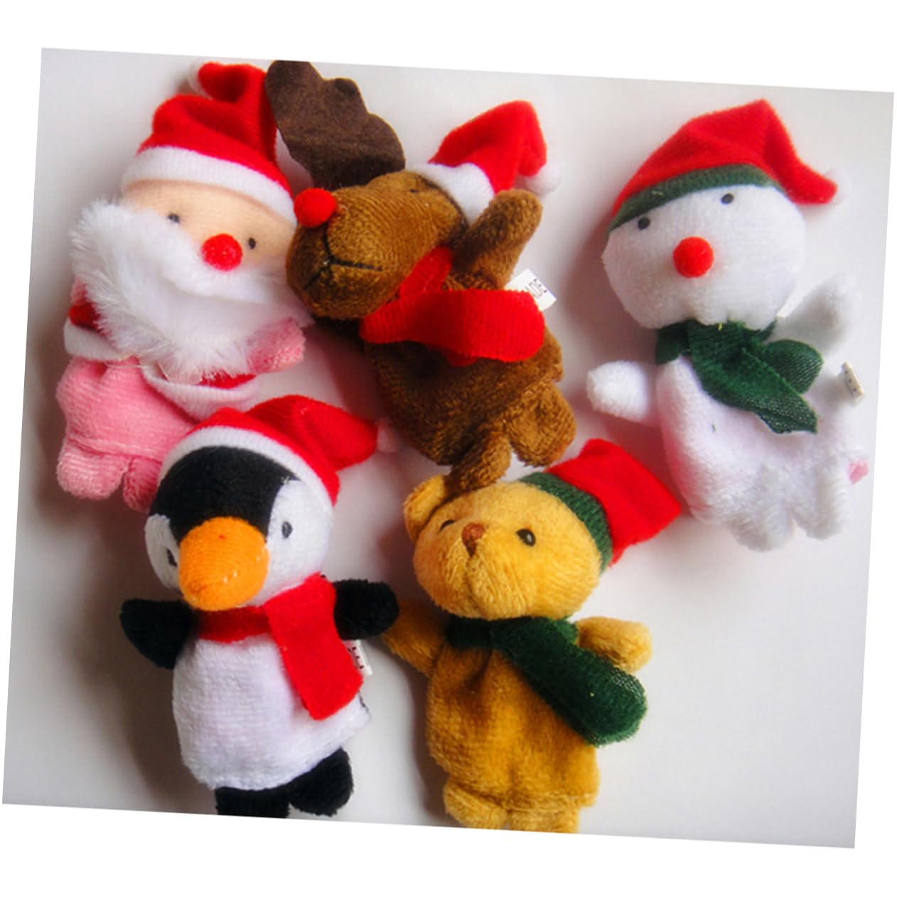 Didiseaon 22piezas Muñecos De Dedo De Navidad Títeres De Animales y Familia De Cartón Juguetes Educativos para Cuentacuentos y Casa