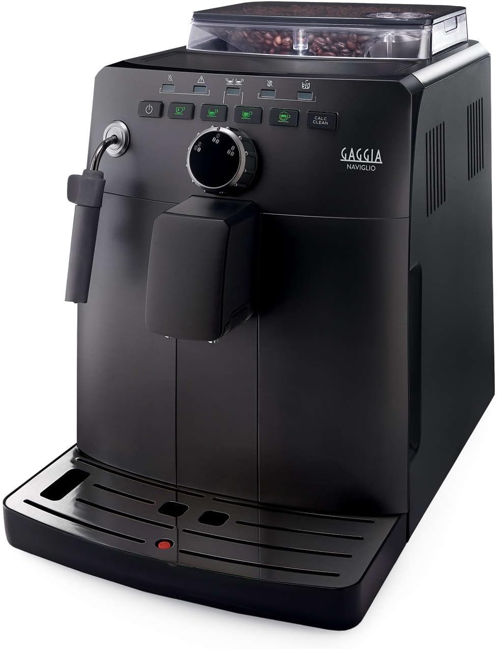 Gaggia HD8749/01 Naviglio Black - Macchina da Caffè Automatica, per Espresso e Cappuccino, Caffè in Grani, 15 bar, 1850W, 2L, Nero, 100% Made in Italy