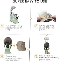 Vista 6 de Giraffe Máquina automática de prensa de calor para sombreros, máquina automática de calor para gorras, camisetas, bolsas, sombreros de sublimación