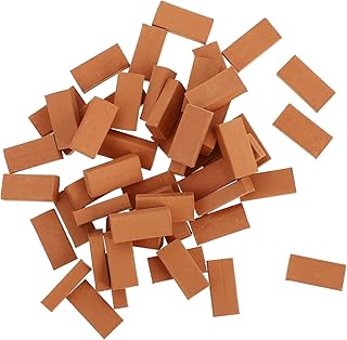 NOLITOY 100Pcs Tijolos Miniaturos para Artesanato Mini Tijolos de Boneca Blocos Minúsculos Tijolos Minúsculos Parede de Tijolos Pequenos de Tijolos Pequenos Tijolos Falsos para O Jardim