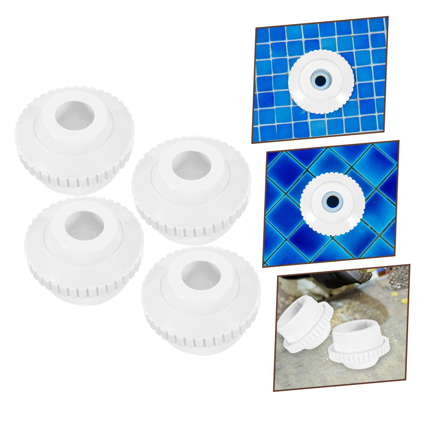 BESPORTBLE 3 Series Chorros De Masaje para Piscina Jetnozzle Jet Nozzle Bomba Flota Accesorio De Boquilla De Salida De Entrada De Agua De Plástico El Plastico 4 Piezas X 3