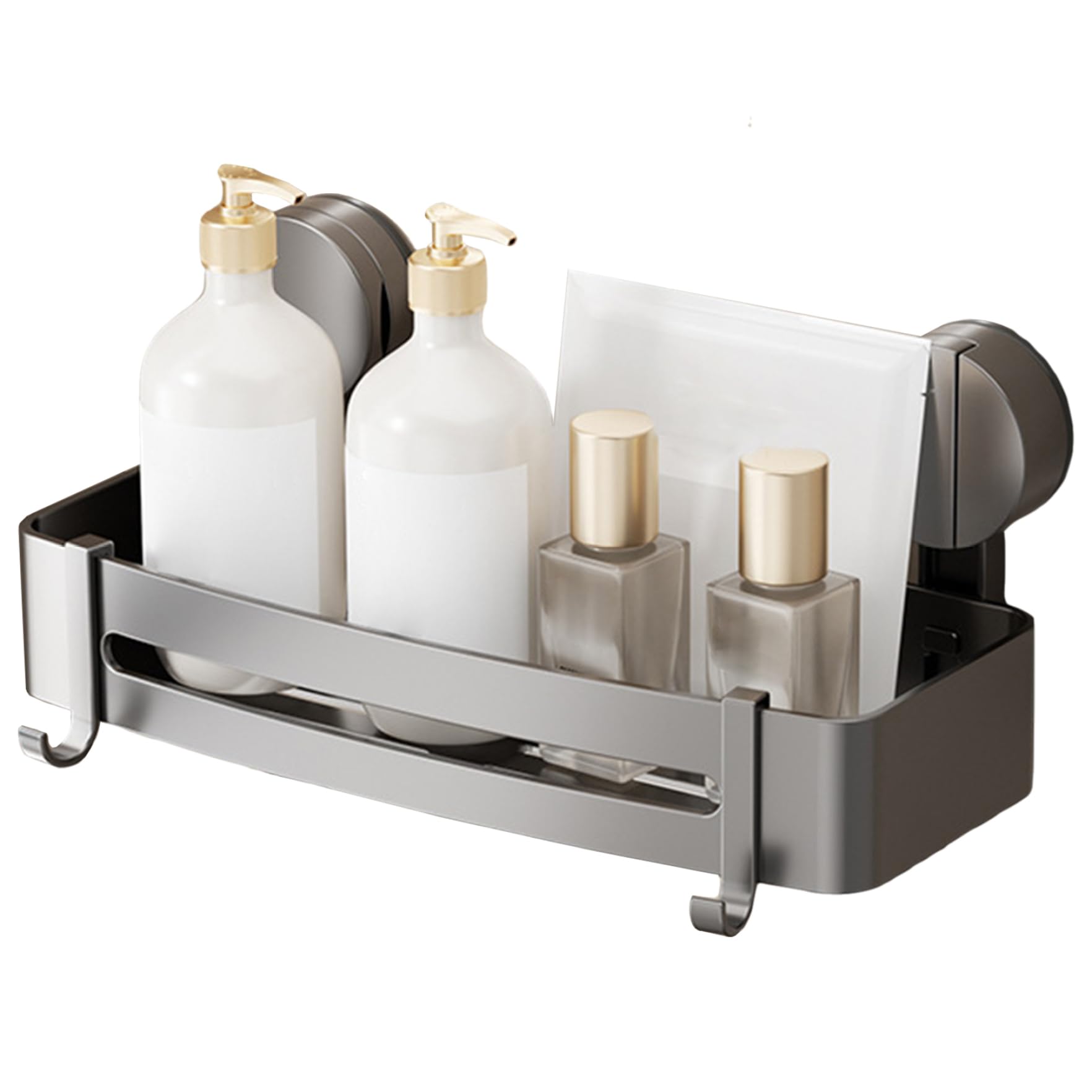 Rwigeboo Bathroom Wall Shelf Single Layer 12 6x4 7x1 8 Inch Aluminium Alloy Shower Caddy with Suction Cup