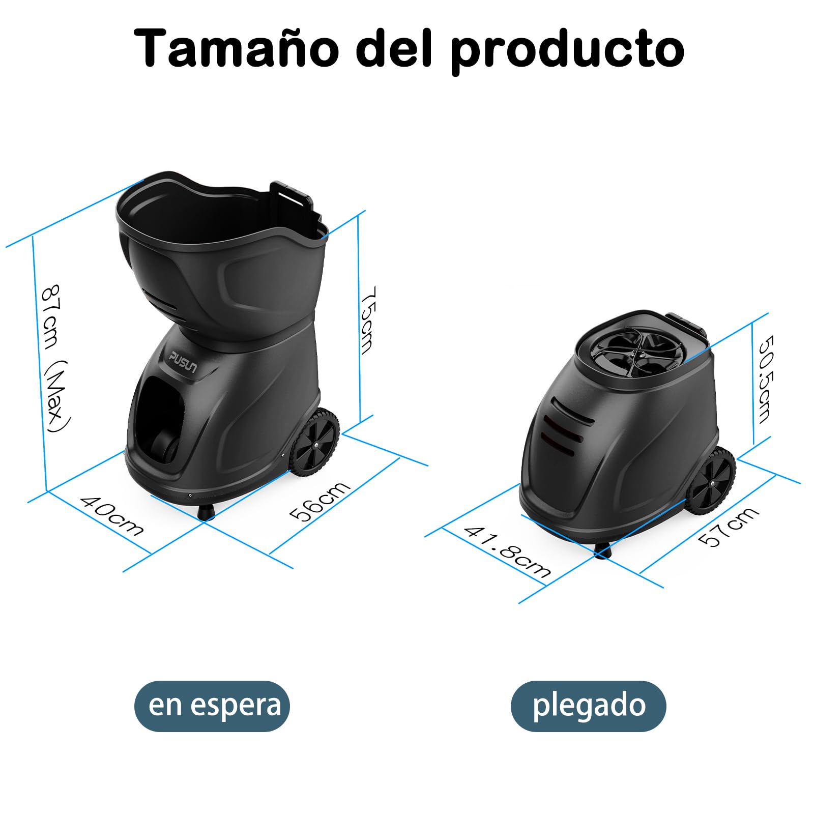 PT-9001 PRO - [Ultimate Smart Control] Pro Tennis Training System | Chmura na poziomie turniejowym z 35-punktowym sterowaniem | sprzęt Academy Choice (czarny)