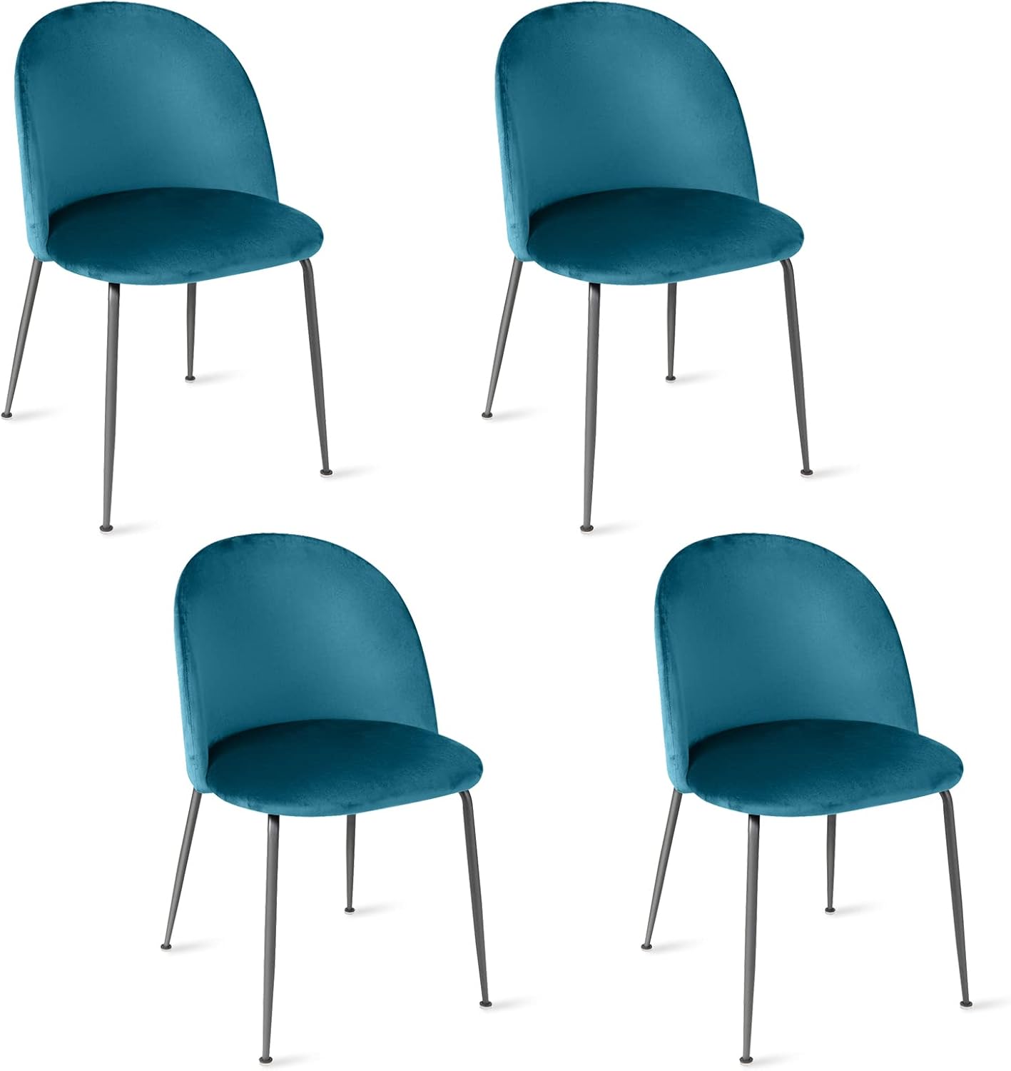 Giantex Modern Velvet Dining Chairs Set of 4 Comfy