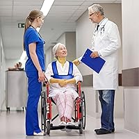 Vista 7 de Cinturón de seguridad para silla de ruedas con correa ajustable para el hombro, cinturón de sujeción médica, restricciones de cama para silla