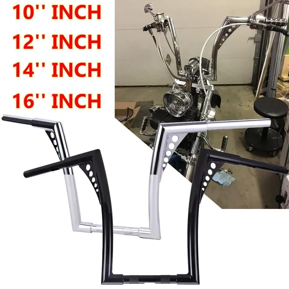 Guidon Riser Haute Finition Chrome pour Fourche Softail Dyna