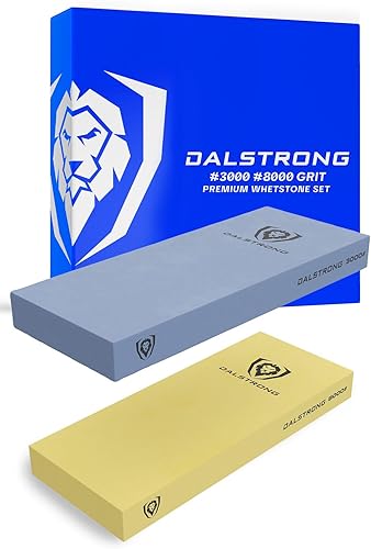 DALSTRONG - Piedras de afilar prémium, de arenilla extra grande, corindón de calidad superior, gruesa y ultra durable