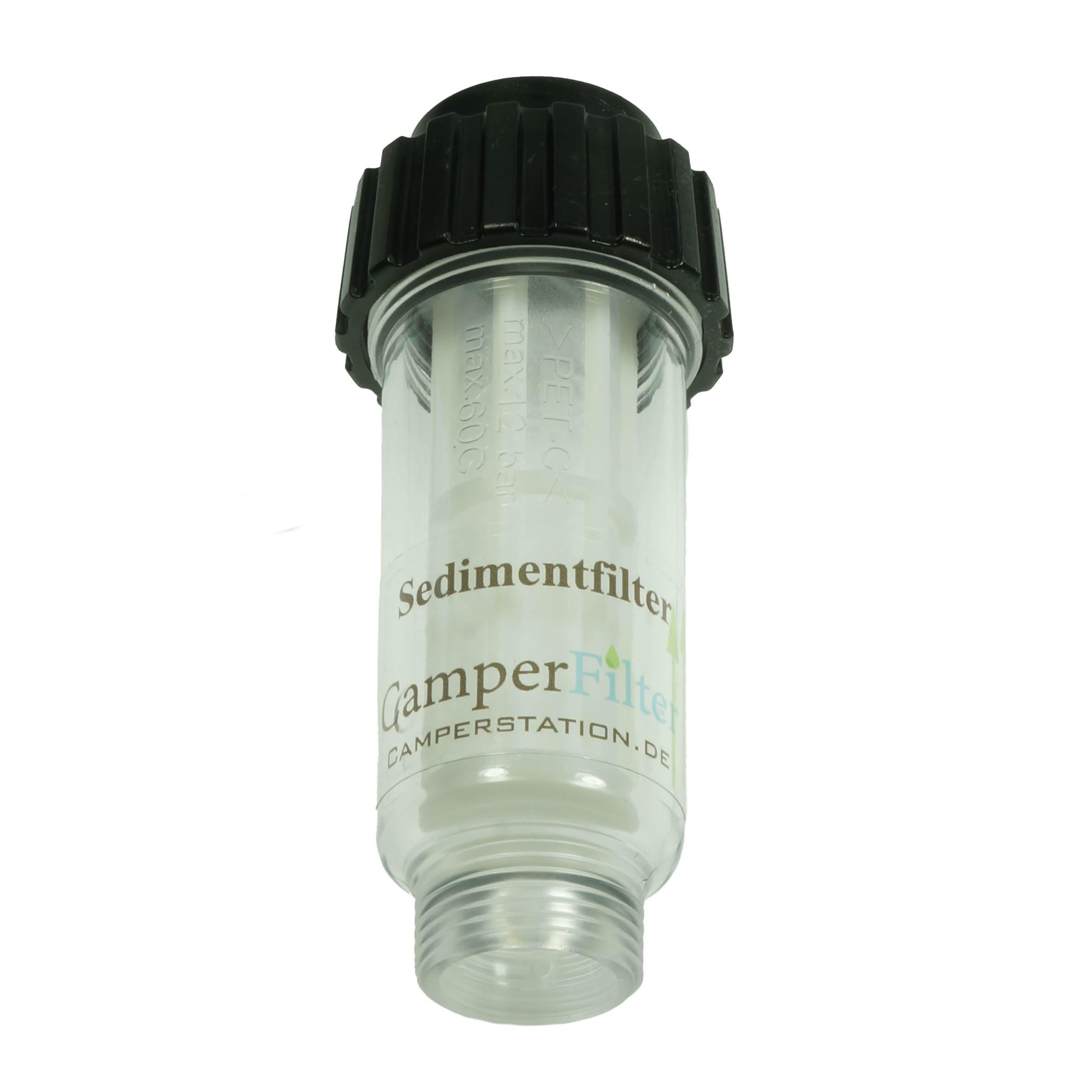 Wasserfilter mit Aktivkohlefilter- und Sedimentfilter für Wohnmobil, Wohnwagen, Camping, Boot