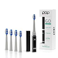 Vista 60 de Cepillo de dientes eléctrico Pop Sonic (plata metálica) – Cepillos de dientes de viaje con batería AAA Cepillos de dientes eléctricos para niños