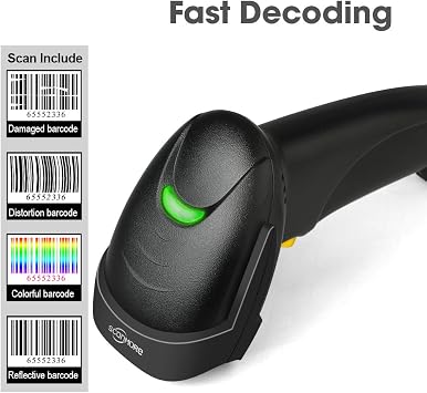ماسح الباركود Usb المحمول سلكي 1d قارئ رمز مع كابل Usb للسوبر ماركت ، متجر الراحة ، المستودع ( Usb 1d )