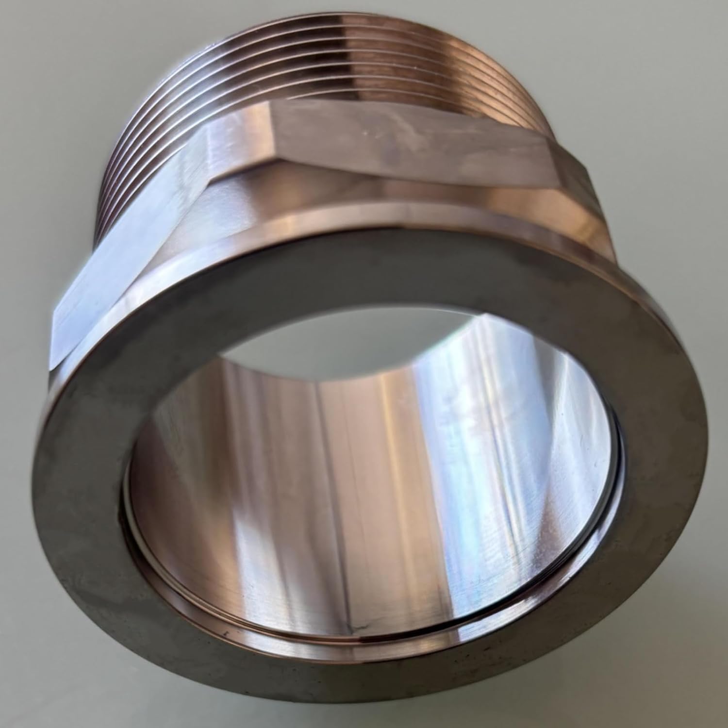 2Pcs Stainless Steel Flange to 2" NPT-Male Adapter for Secure Vacuum Connection(KF50-1/4 in.)