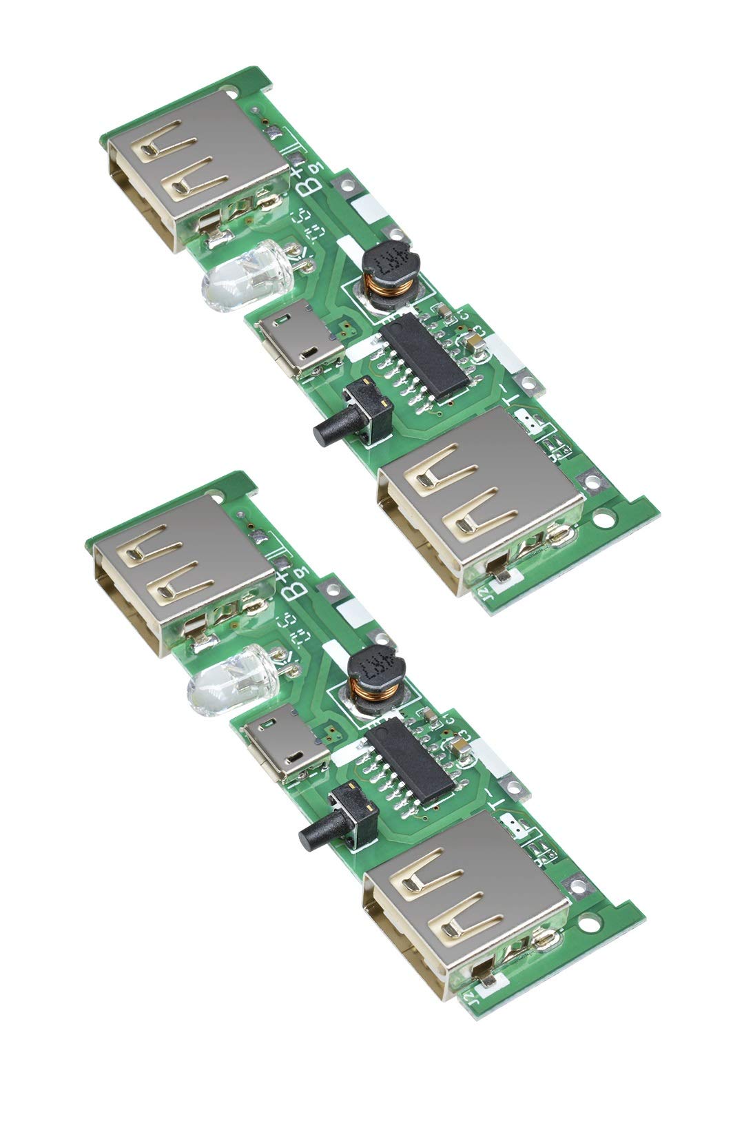 INVENTO 2pcs 5V 1A 2A Double Micro USB Step-Up Power Bank Module Lithium ion Battery Charging Board Boost Converter Usb For DIY Power Bank circuit Charger-image-19
