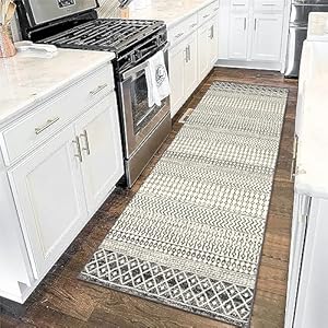 Moroccan Washable Runner Rug, 2×6 Ultra Soft Non-Slip Vintage Boho Hallway Kitchen Runner Rug Floor Carpet for Bedroom Bathroom Laundry Living Room