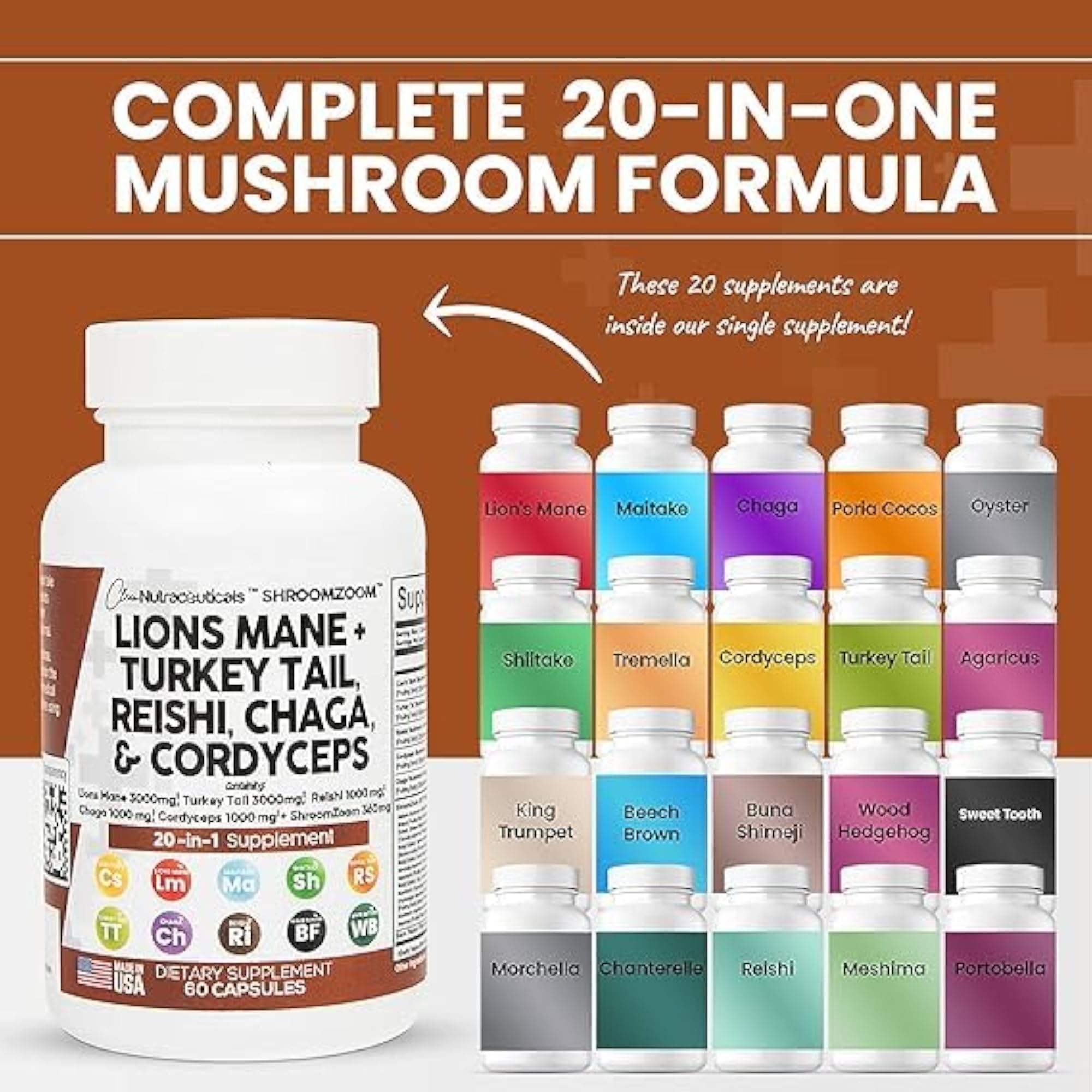 Lions Mane 3000mg Mushroom Supplement