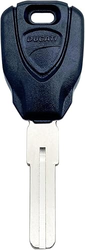 Llave en blanco con chip transpondedor de motocicleta en blanco sin cortar llave para Ducati Multistrada 950 MTS950 (negro)