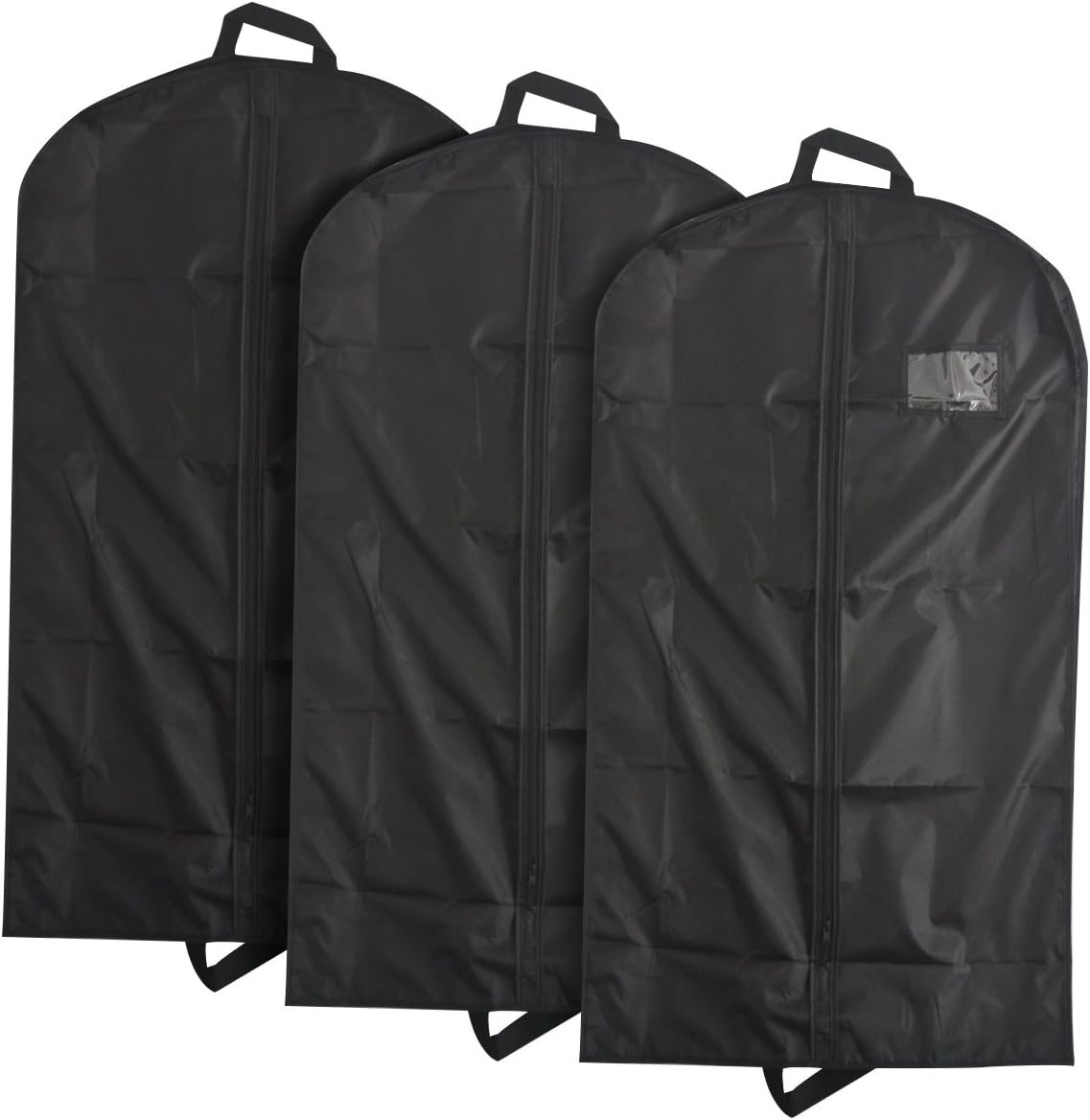 3 Polyester Garment Bag with Gusset, Clothes Cover for Suits Pants & Gowns Dresses - 110 x 60 x 12 CM