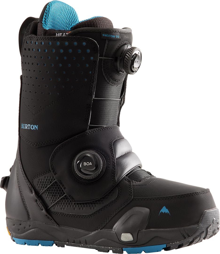 Burton Uomo Photon Step ON Boot 2023 Nero, 41 - Stivale da Snowboard con Step On, Focus Cuff, Total Comfort, Sequence BOA Fit, Pellicola riflettente per sacco a pelo