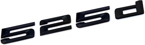 525d - Emblema para tapa trasera de coche, color negro mate, letras de números para BMW Serie 5 E60 E61 F10 F11