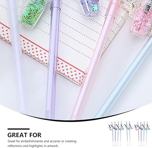 Miniatura 8 de NUOBESTY 10 bolígrafos de gel con dije adorable de tinta de gel neutra para estudiantes, oficina, papelería, escritura creativa, suministros de