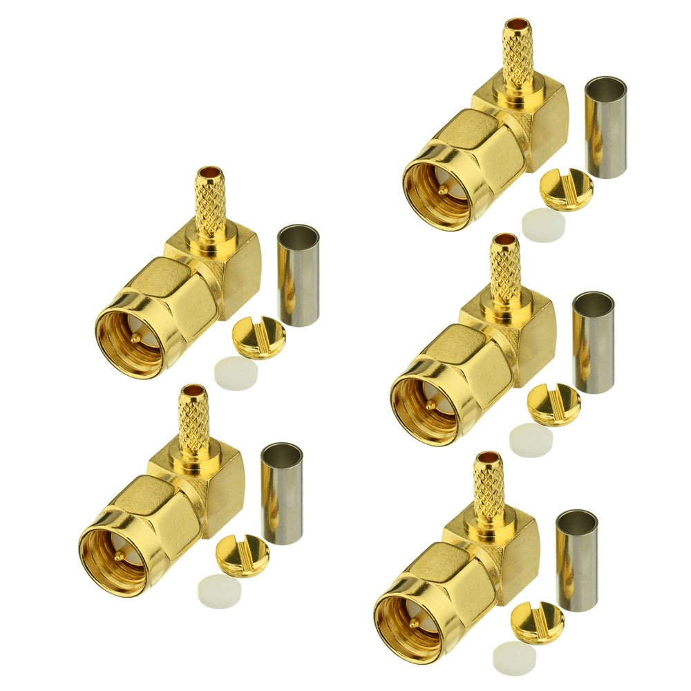 Kit Conectores Sma Genérico Conectores SMA Macho/hembra – Para Cables RG316, RG174, RG58, RG8, LMR400 Y Más Conectores LMR400