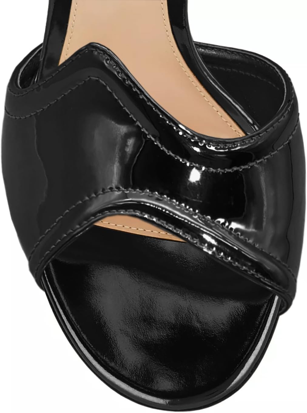 Women's Metallic Pump Open Toe Heel Sandals zipper Dressy Heels Ankle Strap Strappy Heels for Party Wedding Shoes - Image 7