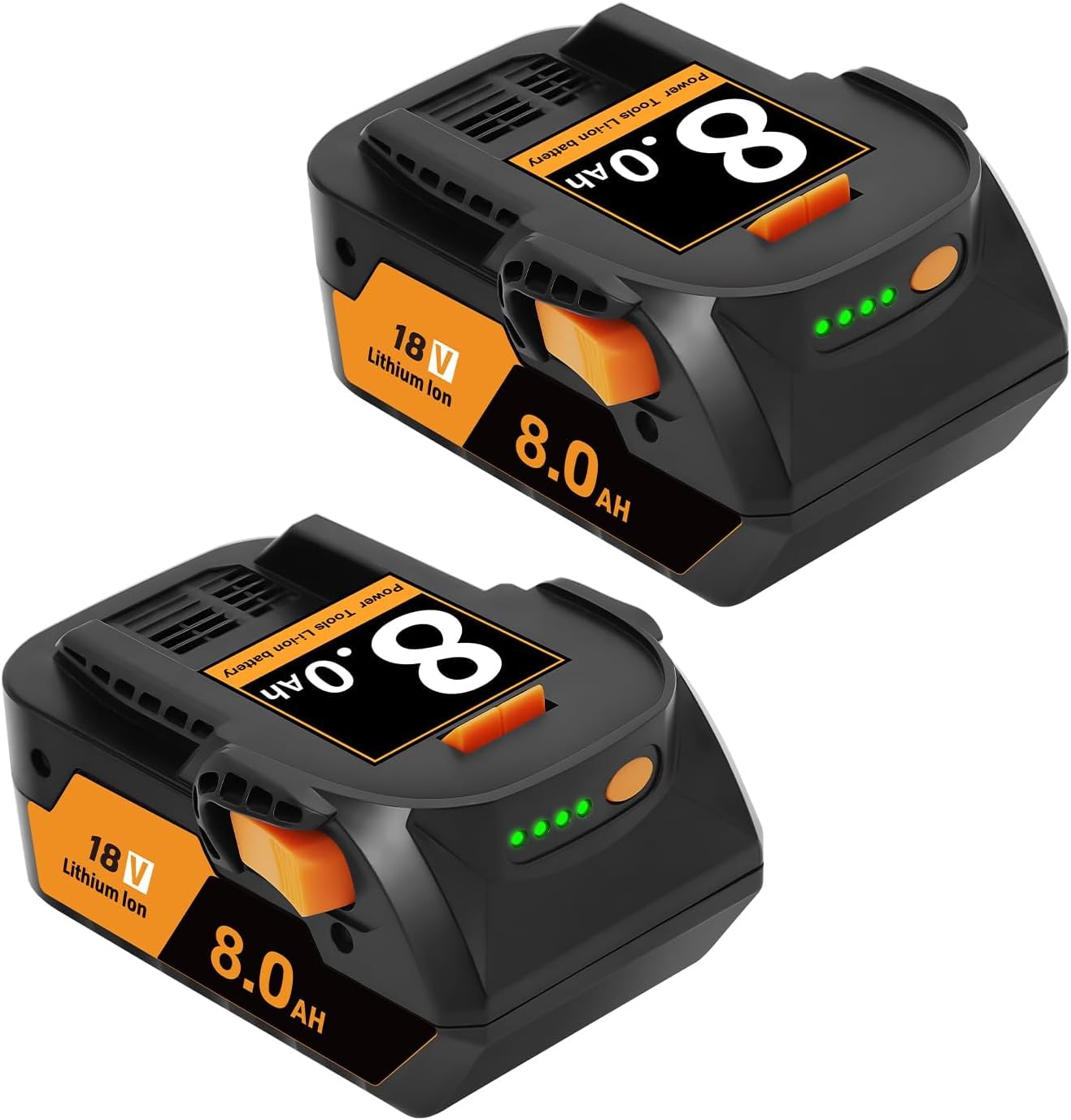 Bonadget 2Pack 8000mAh Battery for 18V Ridgid Batteries Lithium-ion Drill 18Volt Battery Replacement R840087 R840086 R840085 R840083 R840089 AC840085 AC840086 AC840087P AC840089