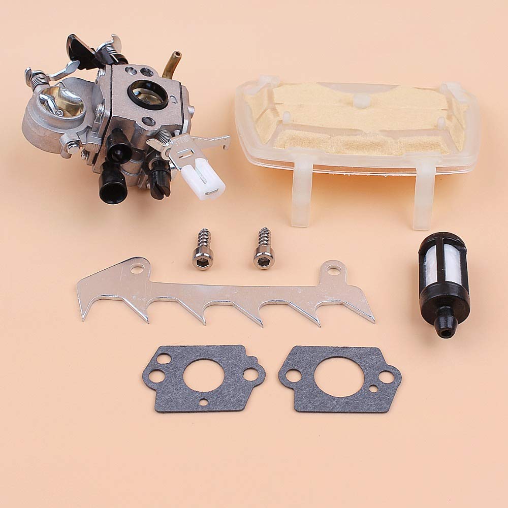 Tiempo Beixi Filtro de Aire del carburador Púa de Tope Tala Perro Kit Compatible con Stihl MS181 MS171 MS201 MS211 Motosierra Recambios Zama C1q-S269