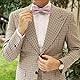 HOULIFE Fliege Herren Set - Verstellbare Fliege aus Satin Polyester Vorgebunden Fliege, einfarbige Einstecktuch, Manschettenknöpfe Set für Bräutigam Hochzeit formal mit Geschenkbox