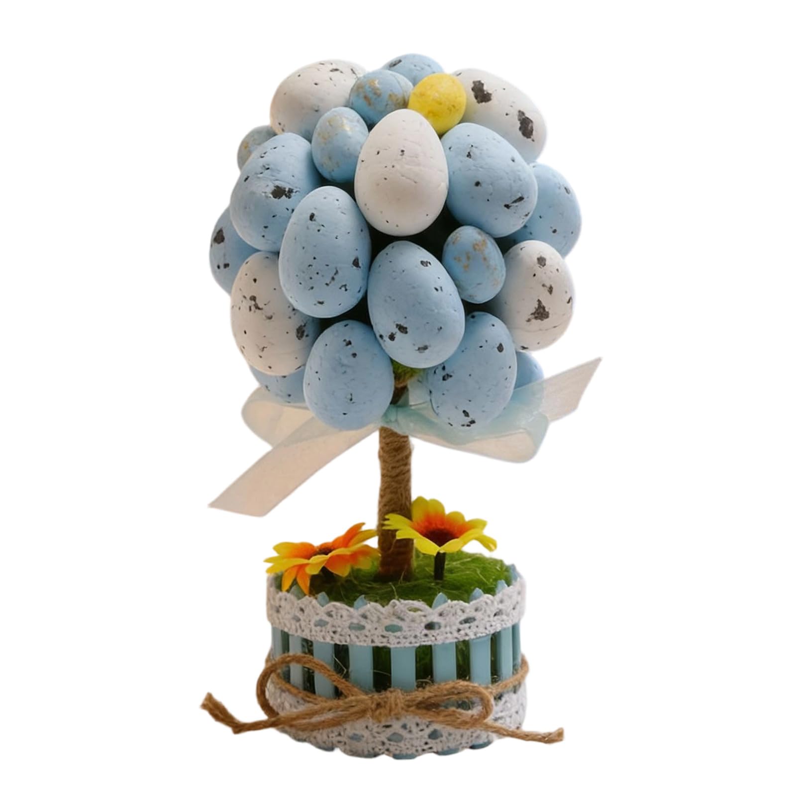 Shatterproof Foam Easter Eggs Tree Decoration Colored Easter Eggs Tree Ornament for Tabletop Bookshelf Home