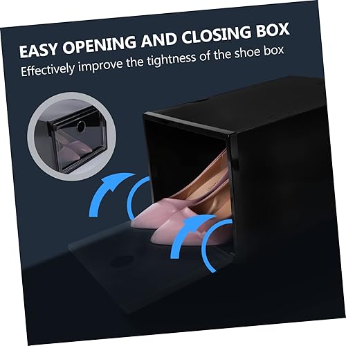 Miniatura 5 de ABOOFAN Caja de zapatos transparente de plástico apilable para zapatos, contenedores de cajones de armario, divisor de almacenamiento de zapatos,