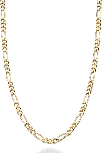Diamond-Cut Figaro Link Chain Necklace 