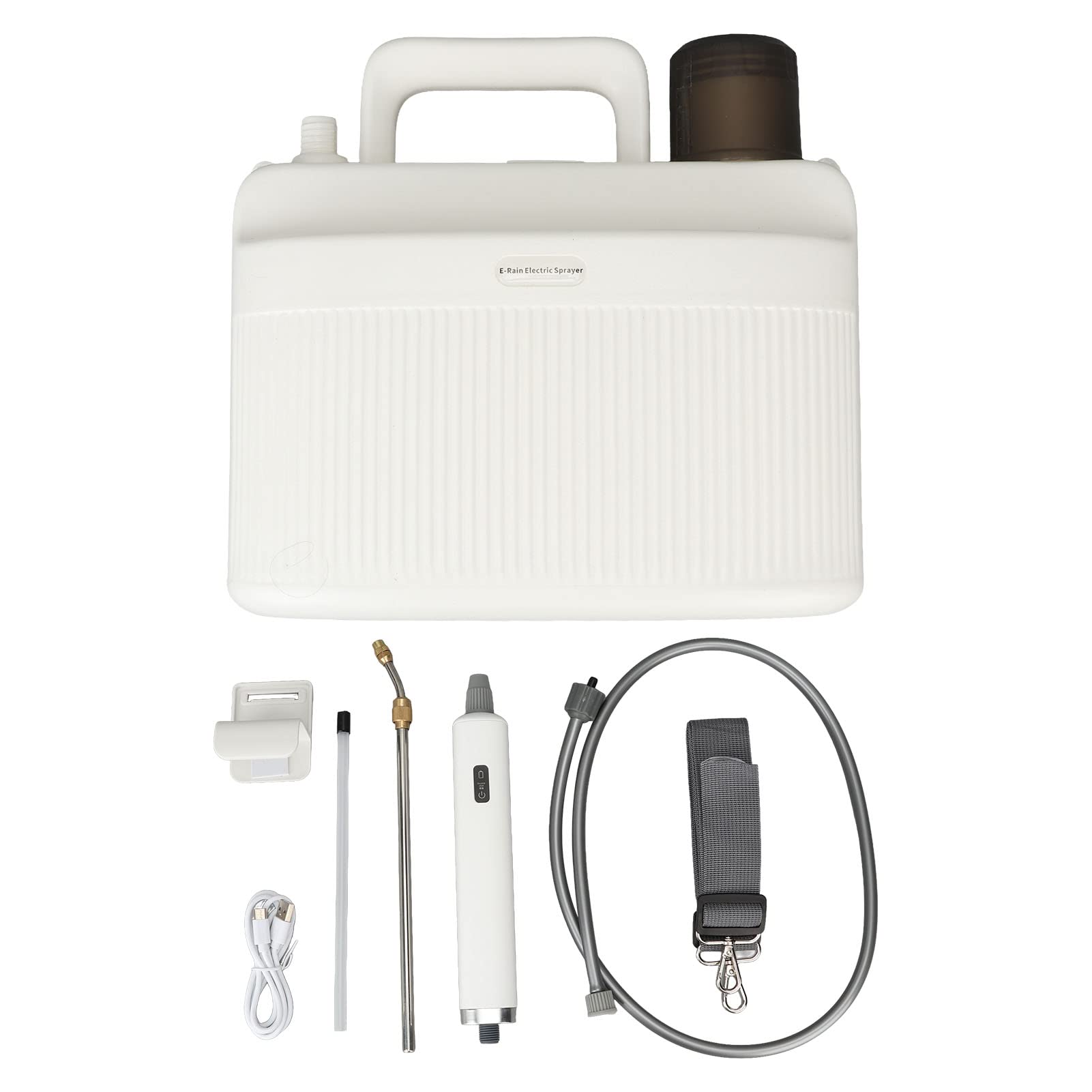 Dpofirs Pulvérisateur électrique 5L, Pulvérisateur à Dos alimenté par Puce Double Puissance 2200mAh, Pulvérisateur de Jardin Portable à Poignée Rechargeable USB pour Cour, Pelouse,