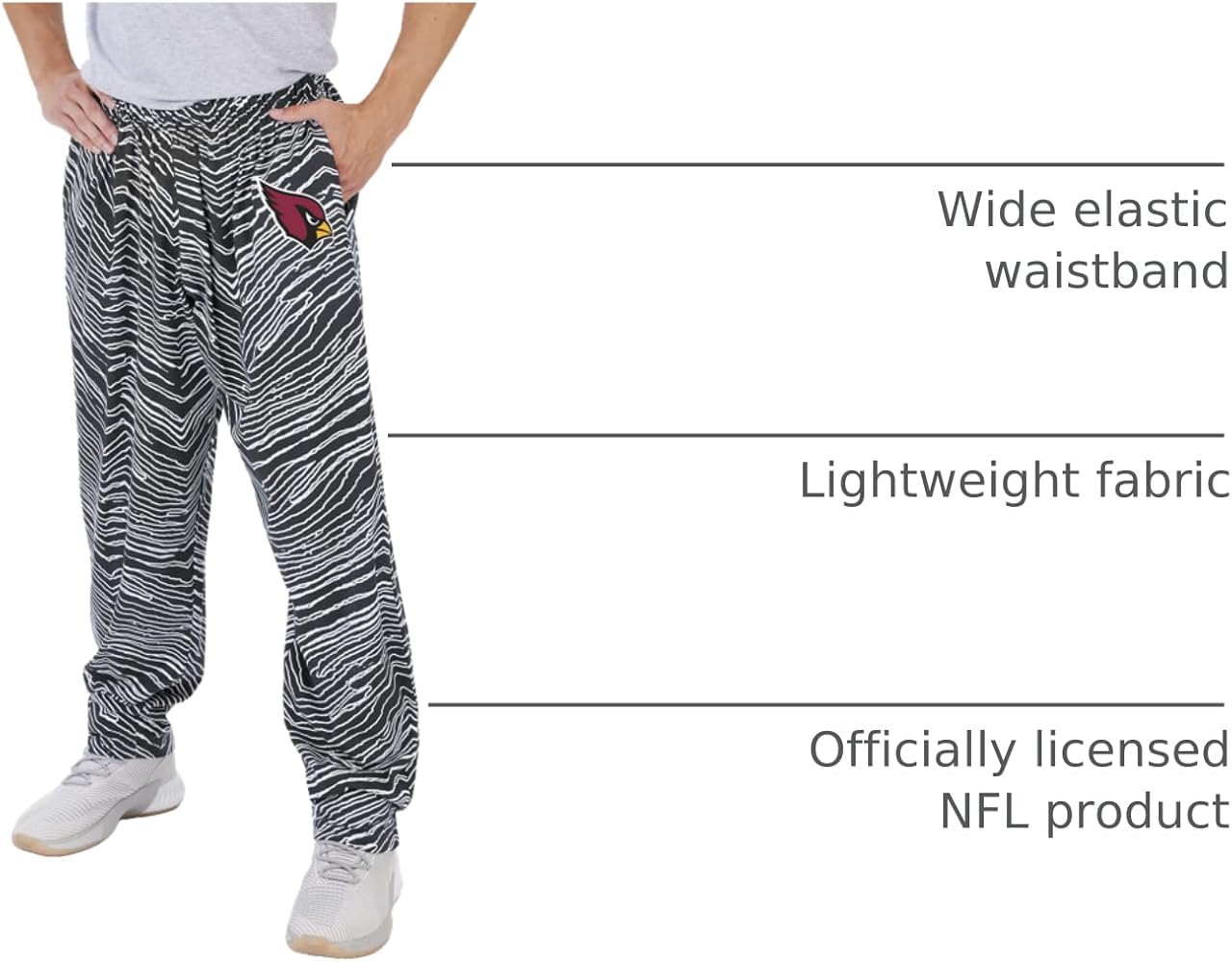 Amazon.com: Zubaz Men's NFL Zebra Outline Print Comfy Pant