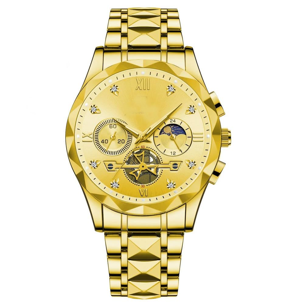 Reloj de Pulsera de Lujo ZBDZSW para Hombre, Resistente al Agua, Luminoso, cronógrafo, de Acero Inoxidable, de Cuarzo