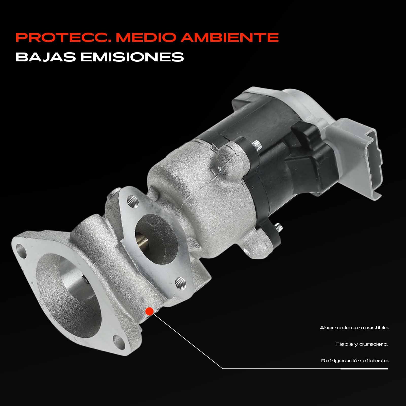 Frankberg Válvula EGR de recirculación de gases de escape derecha 1618N7 | Compatible con: C5 III Ruptura TD, 407 Coupé 6C, XJ X350 X358, S-Type X200, 607 9D 9U, Discovery III L319, XF X250