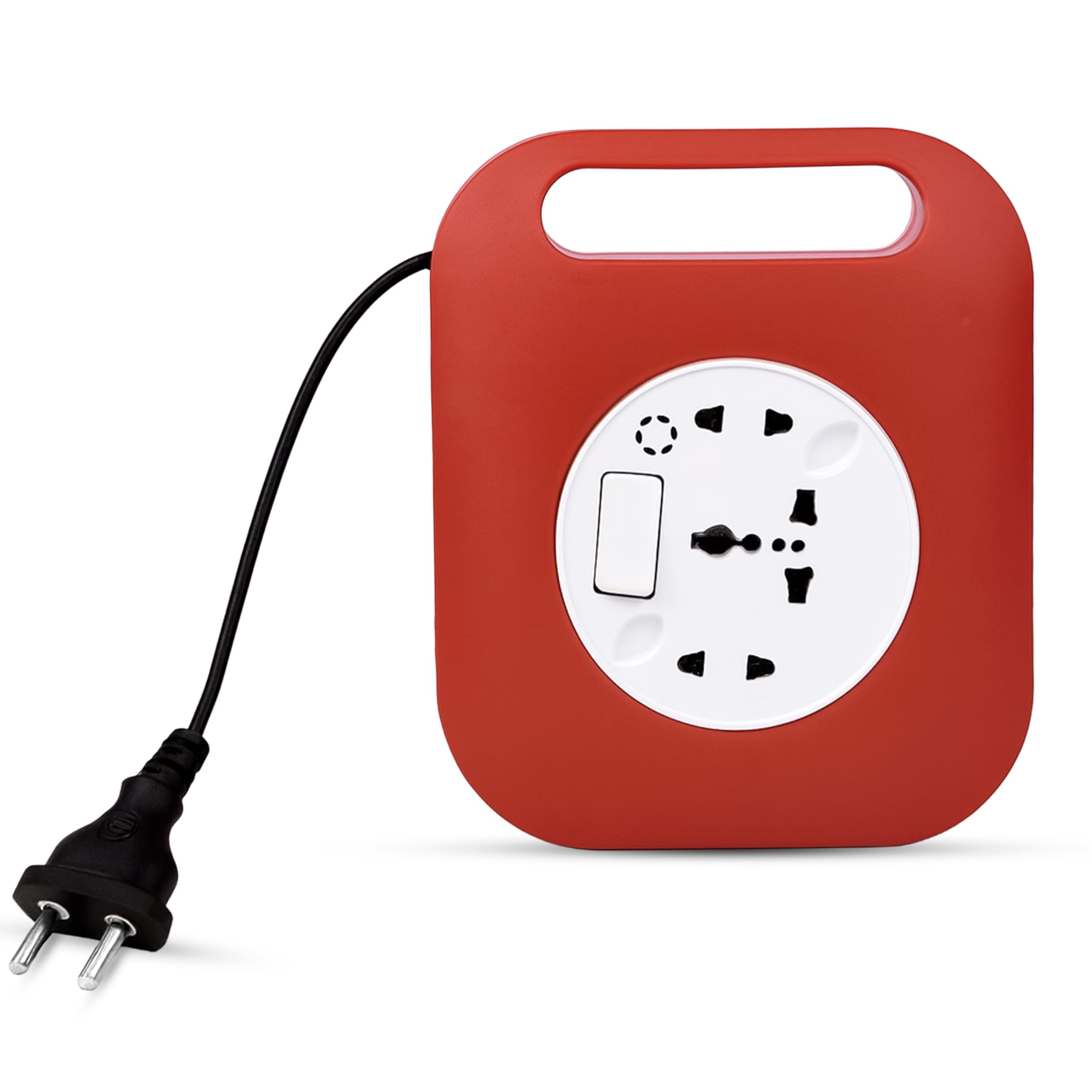 Dream Lighting Solutions Trio Extension Board, 4Mtr Pure Copper Cable, Universal 2-Pin & 3-Pin Sockets, Master Switch with LED Indicator, Black Polycarbonate