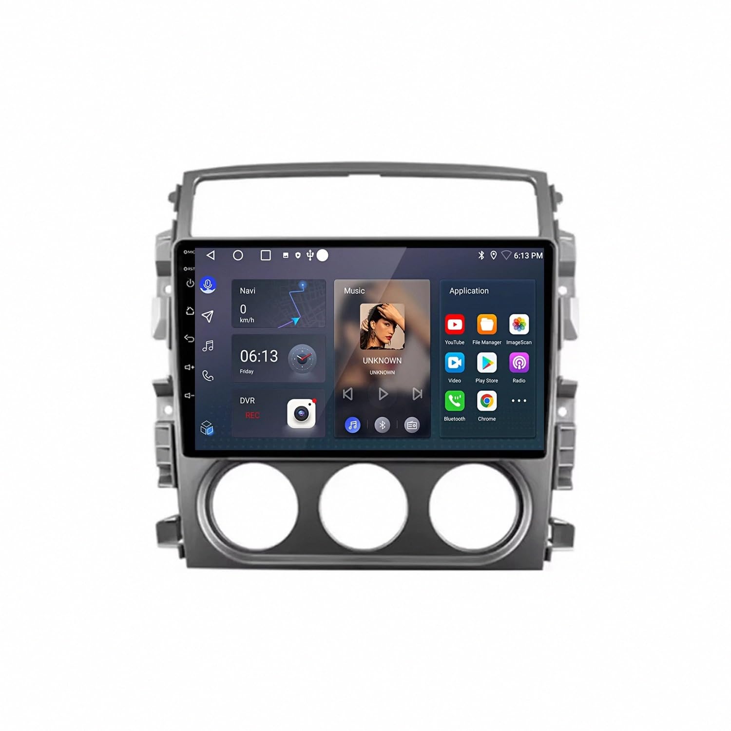 Radio de coche 2 DIN con Carplay para Renault Kwid y cámara de asistencia trasera 8