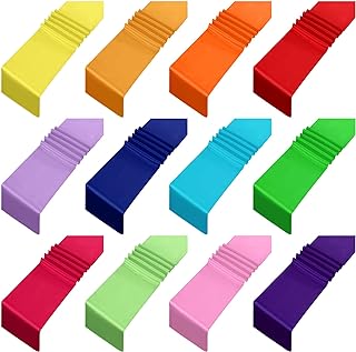 Kinlop Satin Colorful Table Runners 12 x 108 Inch Silk Table Runner for ...